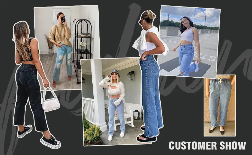 2023 Women Pants High Waist Stretch Pencil Jeans High Waist Skinny Slim Large Full Length Distressed Trousers