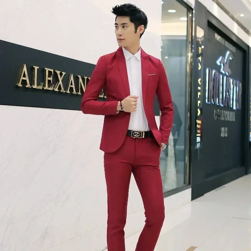 Elegant Suits For Men Wedding 3 Pieces 2 Set Luxury Fashion Classic Full Jackets Vest Pants Blazers Outfit 2024 Formal Costume