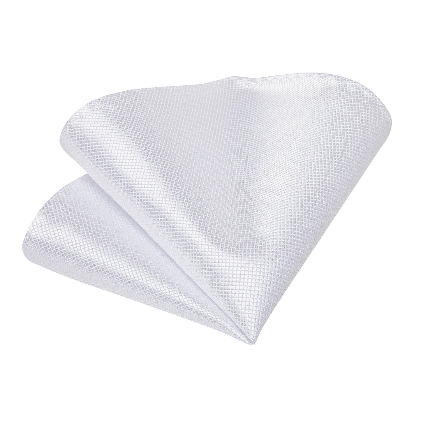 Solid White Polyester Ties for Men Wedding Party Suits Accessories 8cm Neck Tie Handkerchief Cufflinks Gift for Husband