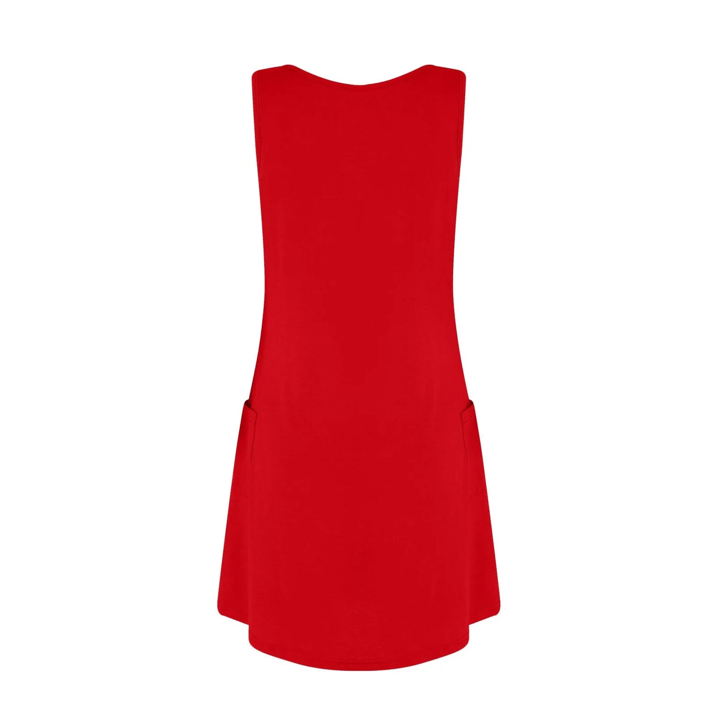 Womens Summer Dresses Plain Loose V Neck Sleeveless Sundresses Swimsuit Coverup With Pockets Vestidos Para Mujer платье женское
