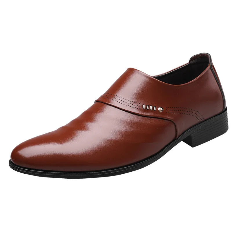 Zapatos Spring Men Leather Shoe Carved Business Formal Dress British Style Large Size Men Shoe Hollowed Out Perforated Men Shoes