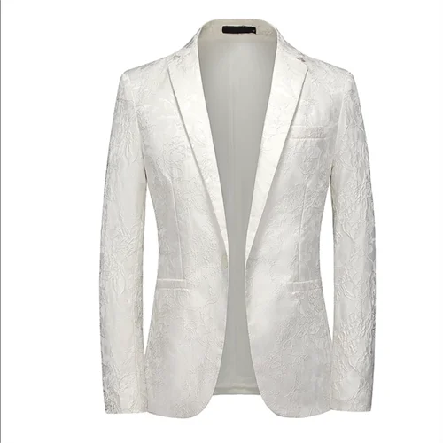 2024 New Men Business Social Suit Jacket Summer Male Single breasted Thin Dress Male Jacquard Blazers Coats