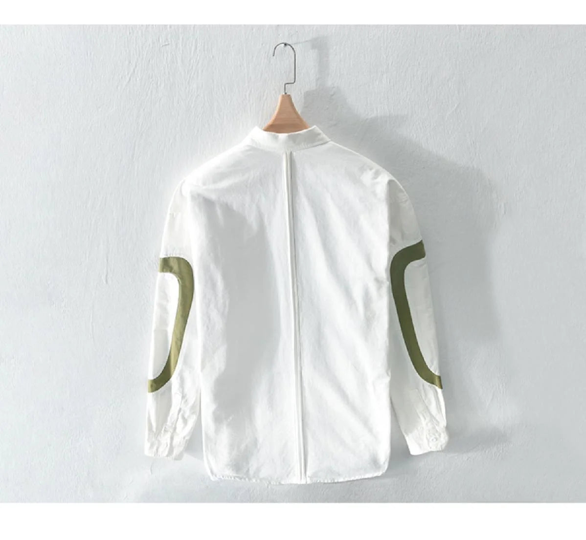 2024 New Spring and Summer Fresh Leisure Loose Embroidery Spliced Contrast Color Long Sleeve Workwear Thin Men's Shirt Coat