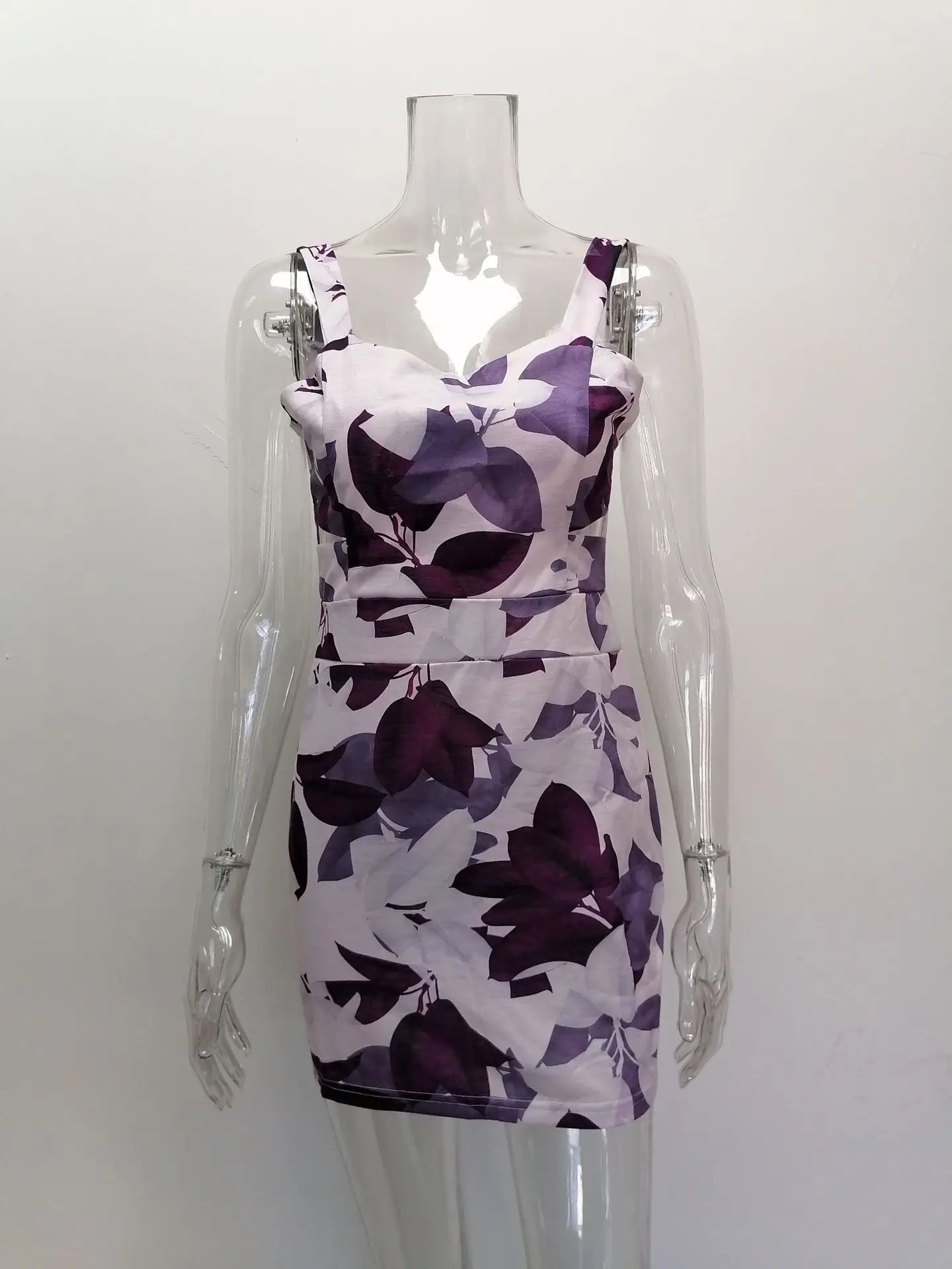 Spring Summer Printed Mini Dresses For Women Sleeveless Hollow Out Package Hip Slim Short Dress Fashion Night Club Party Vestido
