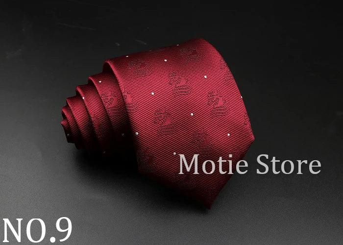 New Style Fashion Jacquard Floral Paisley Necktie Polyester Male Narrow Red Blue Tie Suit Shirt Gift For Men Accessory Gravatas