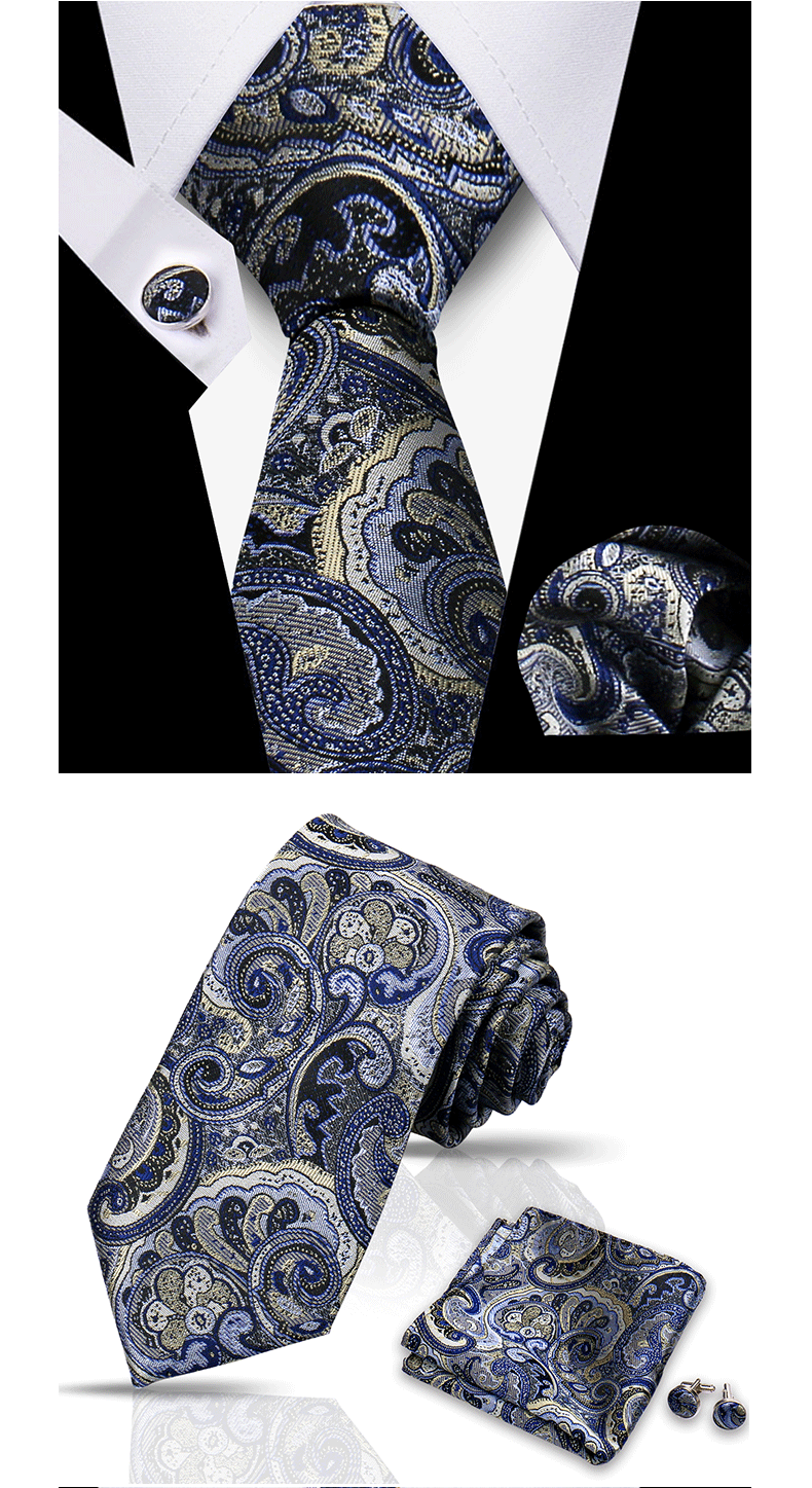 Tie For Men Classic Plaid Handkerchiefs Red Necktie Cufflinks For Men Blouse Business Wedding Accessories Women Collar Man Gift