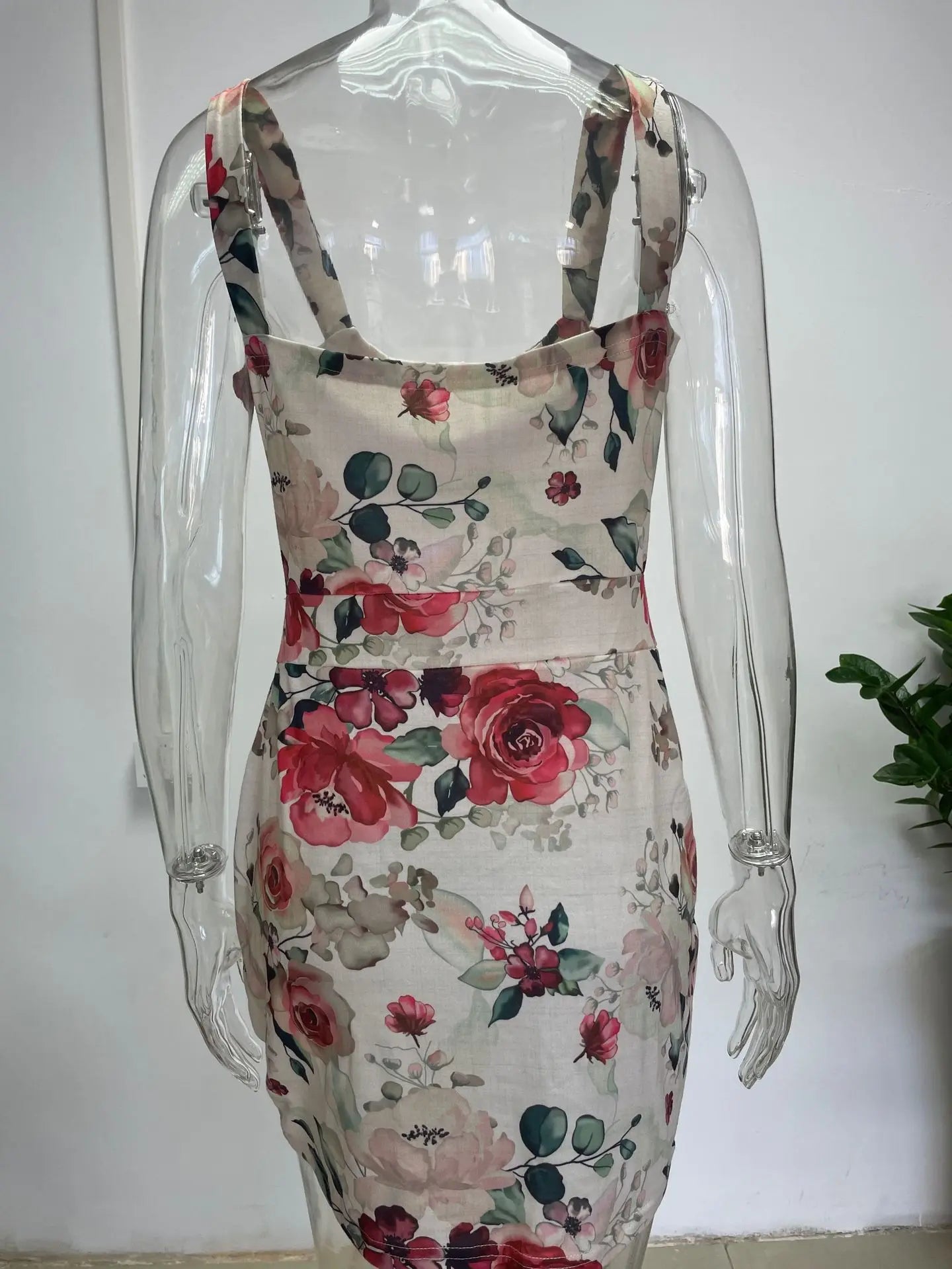 Spring Summer Printed Mini Dresses For Women Sleeveless Hollow Out Package Hip Slim Short Dress Fashion Night Club Party Vestido