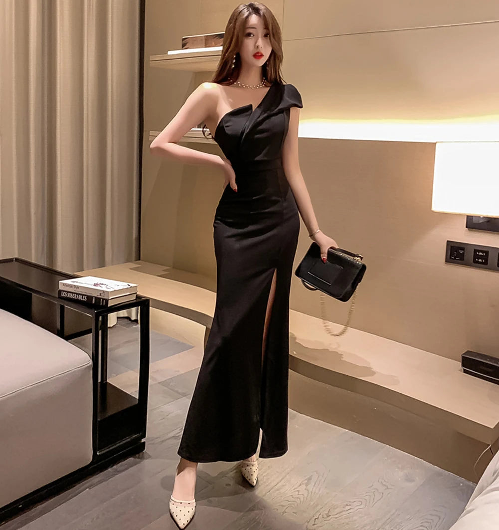 Spring Women Red Evening Party Dresses Short Sleeve V Neck Fit And Flare Long Maxi Summer Dress Lady Prom Gown Robe Longue Femme