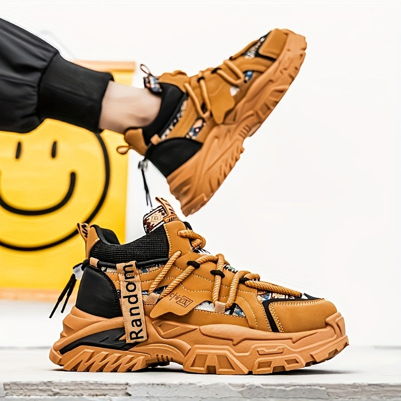 New Fashionable and Comfortable Casual Shoes High-top Men'S Versatile Trendy Men'S Shoes High-Value Street Sports Shoes