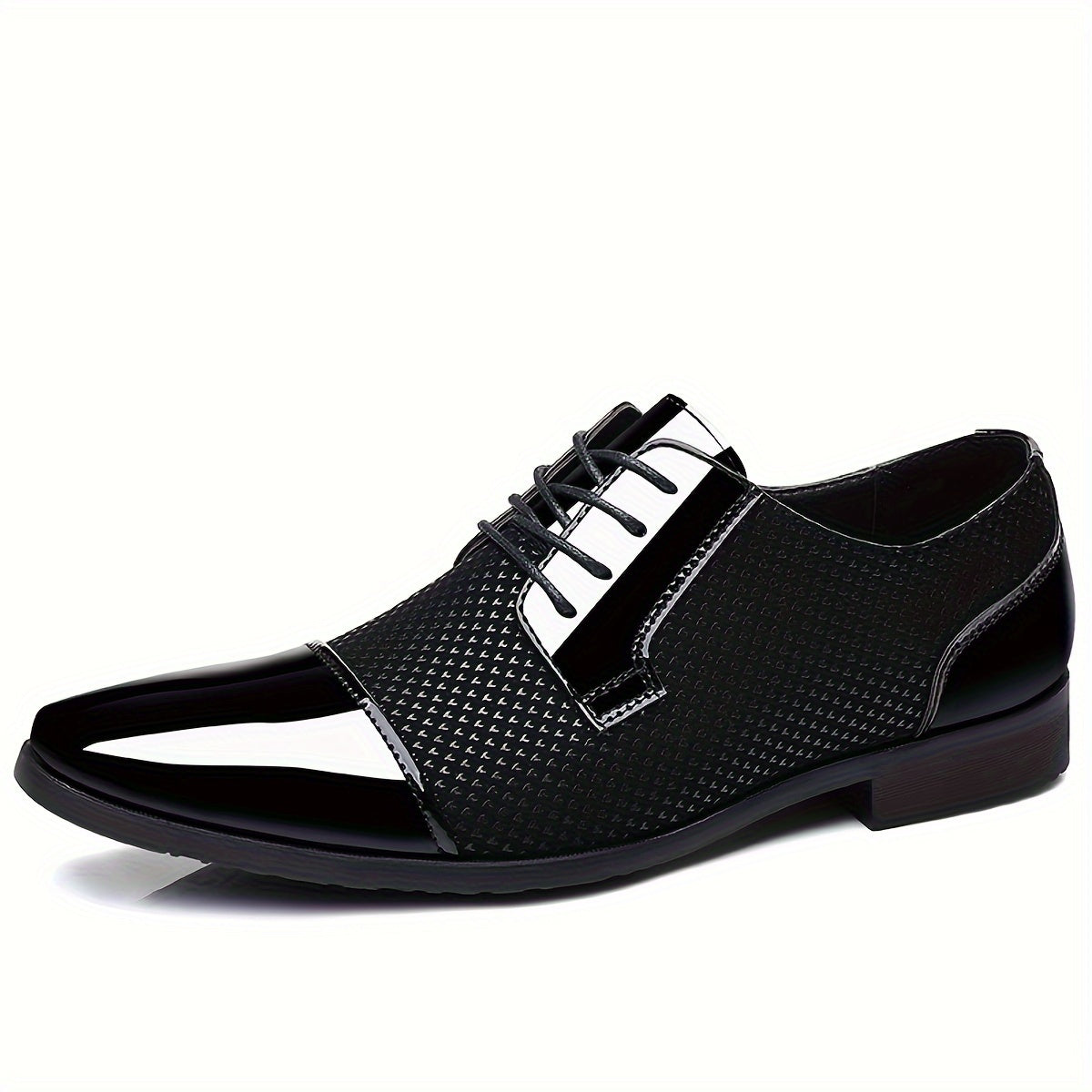 Men'S Dress Shoes Classic Lace-up Formal Oxfords Modern Tuxedo Business Casual Scale Pattern Comfort Formal Shoes For Men