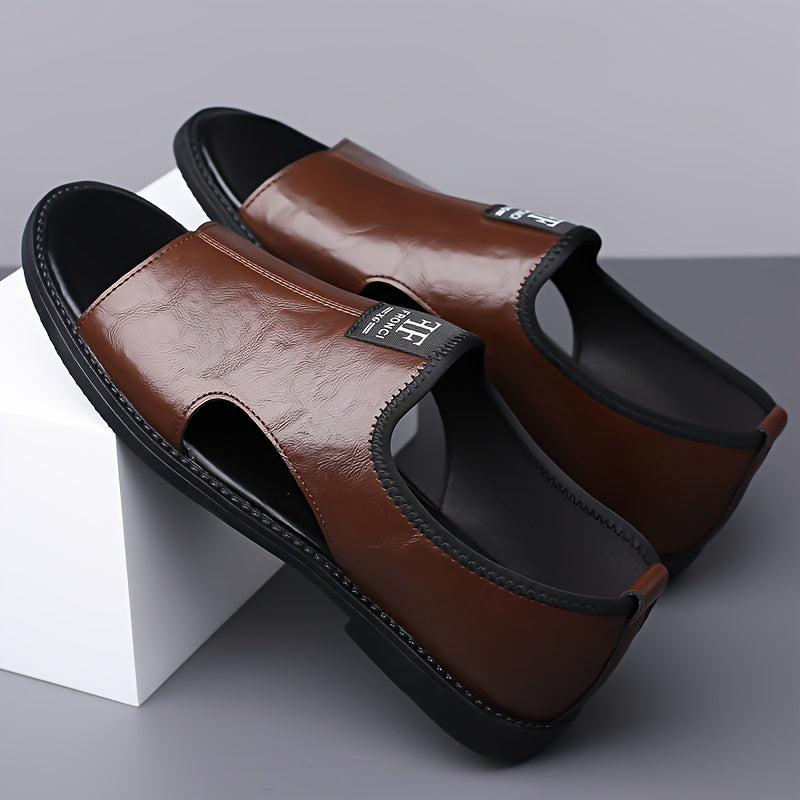 New Sandals For Men's Casual Soft Soled Anti Slip Beach Shoes, Fashionable Men's Shoes With Holes