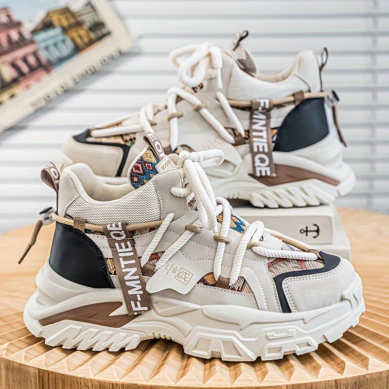 New Fashionable and Comfortable Casual Shoes High-top Men's Versatile Trendy Men's Shoes High-Value Street Sports Shoes