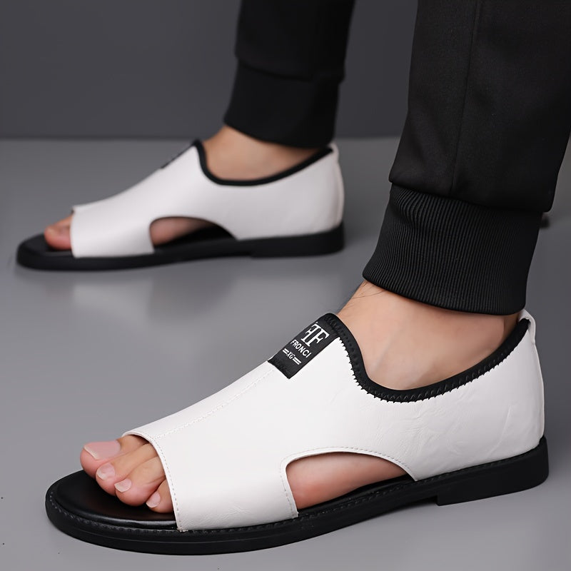 New Sandals For Men's Casual Soft Soled Anti Slip Beach Shoes, Fashionable Men's Shoes With Holes