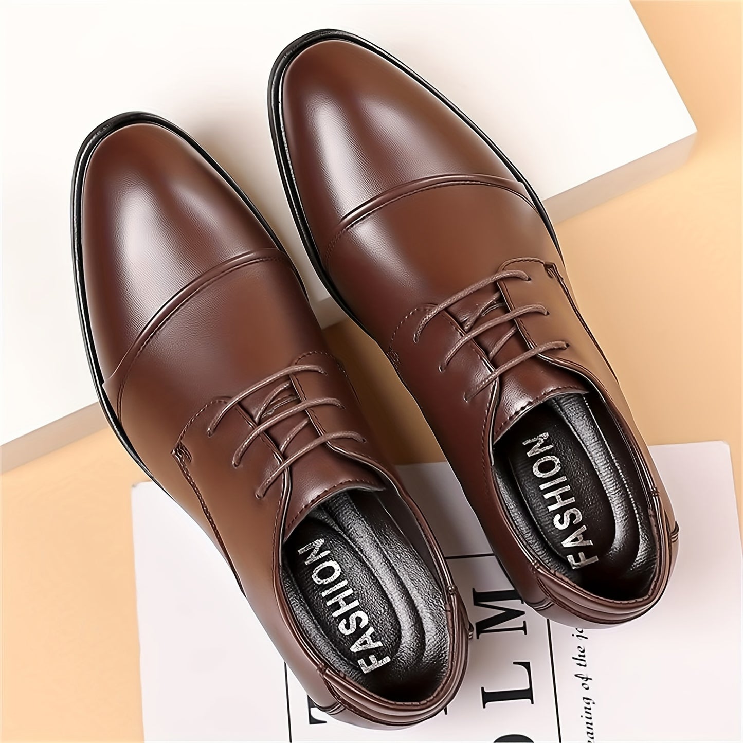 Men's Dress Shoes Classic Modern Formal Business Oxford Casual Comfortable Tuxedo Lace-Up Derbys Shoes For Men