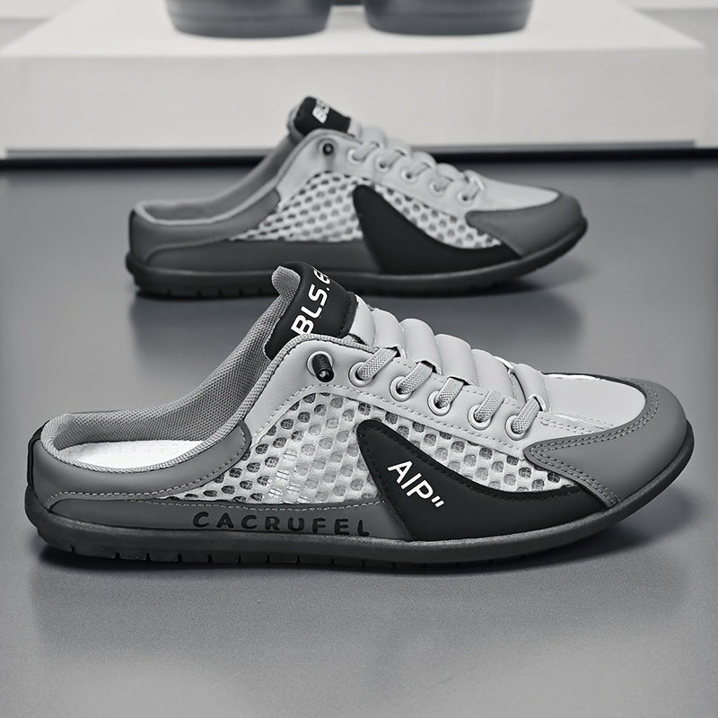 Zhenyuezu Fashion Men's Shoes Men's Trendy Versatile One Step Sports Sandals - Breathable Mesh Lightweight Wear Resistant Half Slippers - Spring And Summer Home Vacation Beach Casual Shoes