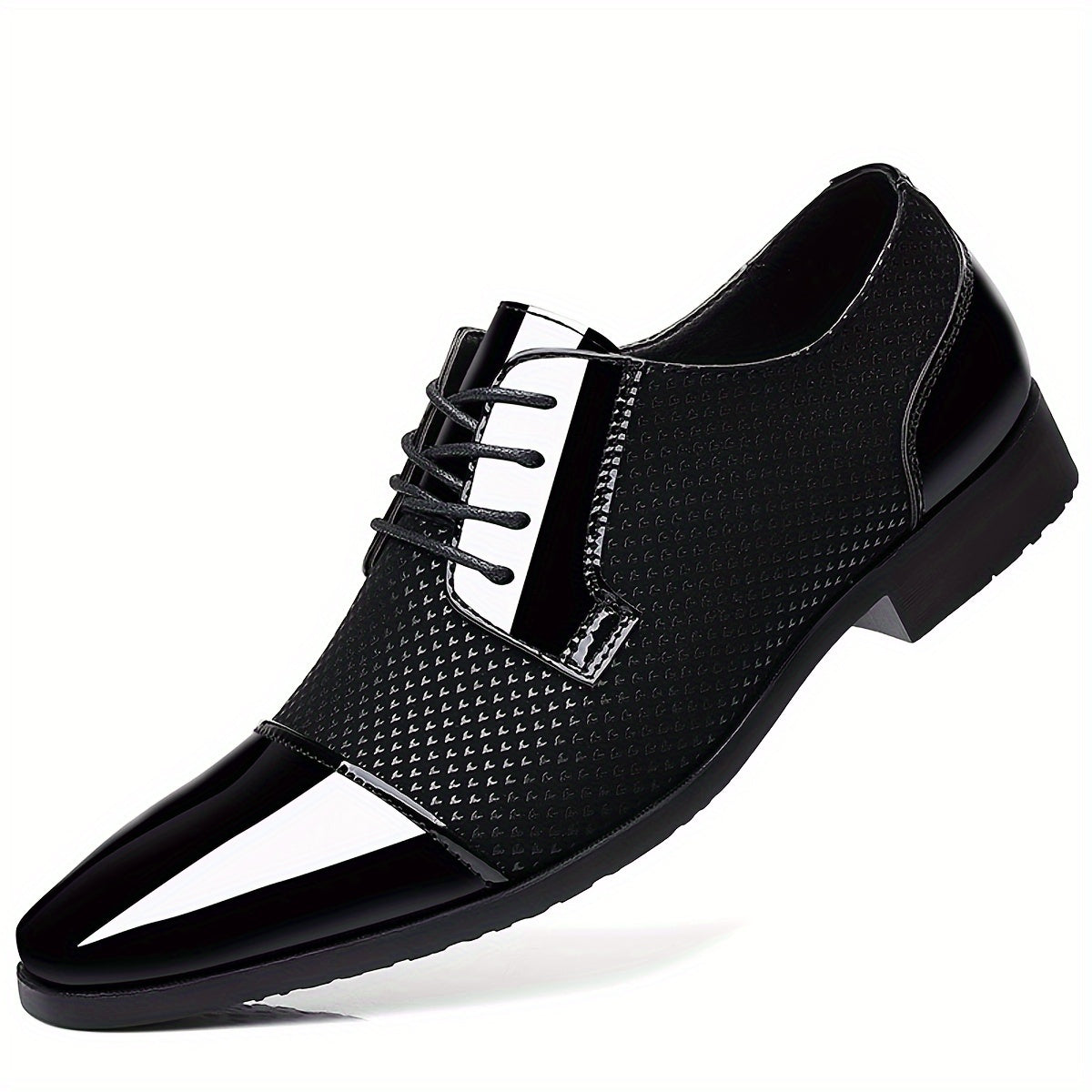 Men'S Dress Shoes Classic Lace-up Formal Oxfords Modern Tuxedo Business Casual Scale Pattern Comfort Formal Shoes For Men