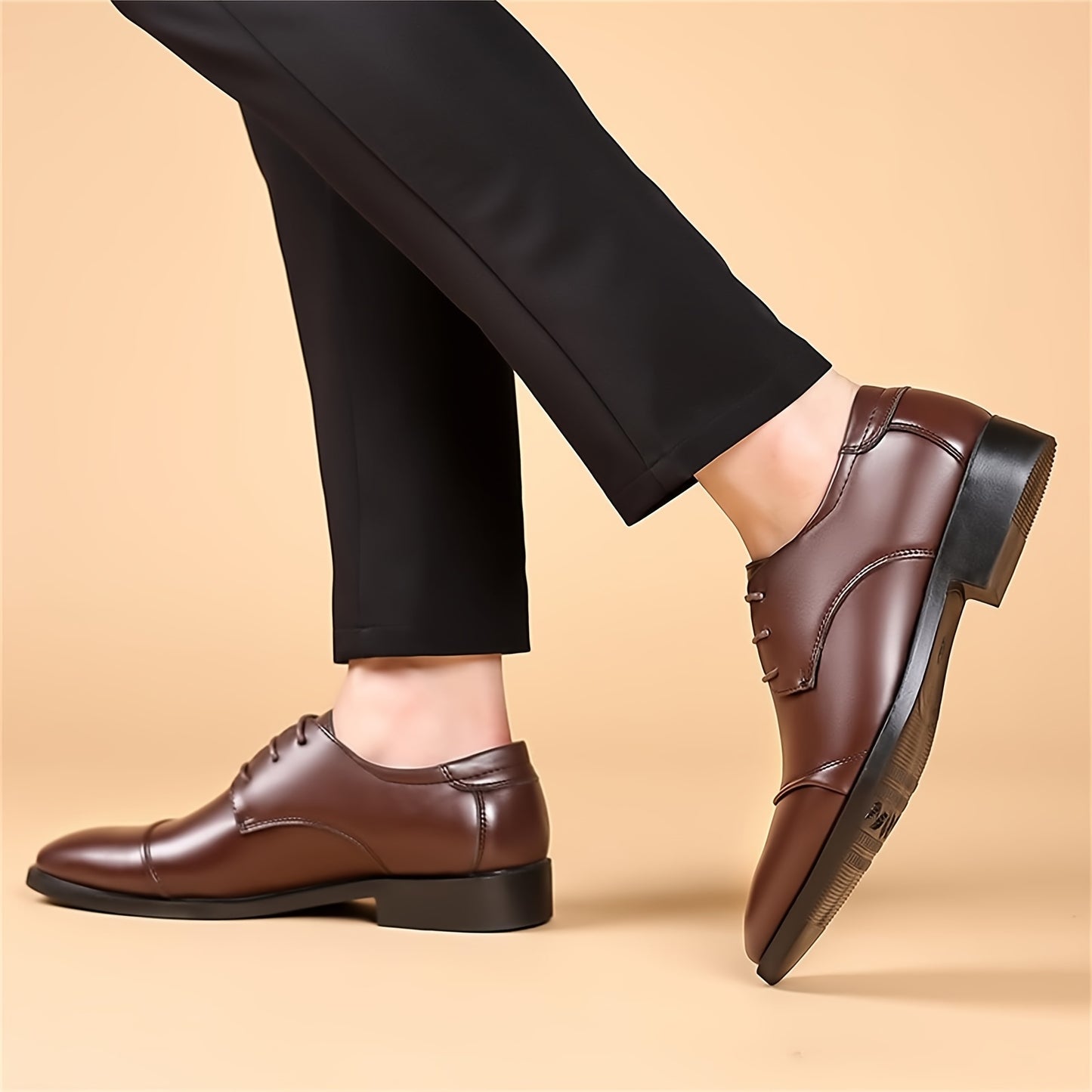 Men's Dress Shoes Classic Modern Formal Business Oxford Casual Comfortable Tuxedo Lace-Up Derbys Shoes For Men