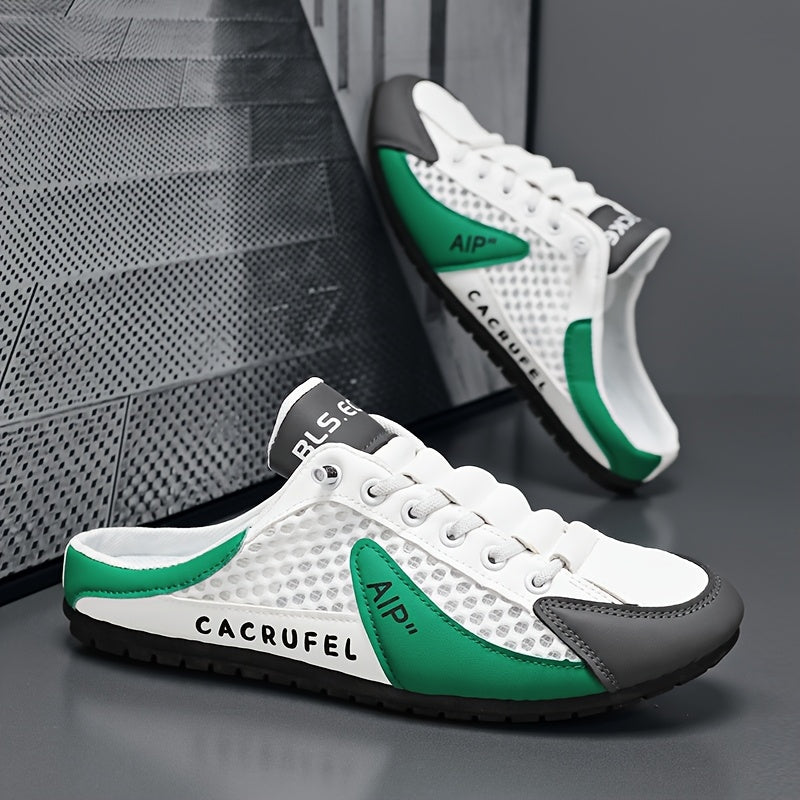 Zhenyuezu Fashion Men's Shoes Men's Trendy Versatile One Step Sports Sandals - Breathable Mesh Lightweight Wear Resistant Half Slippers - Spring And Summer Home Vacation Beach Casual Shoes