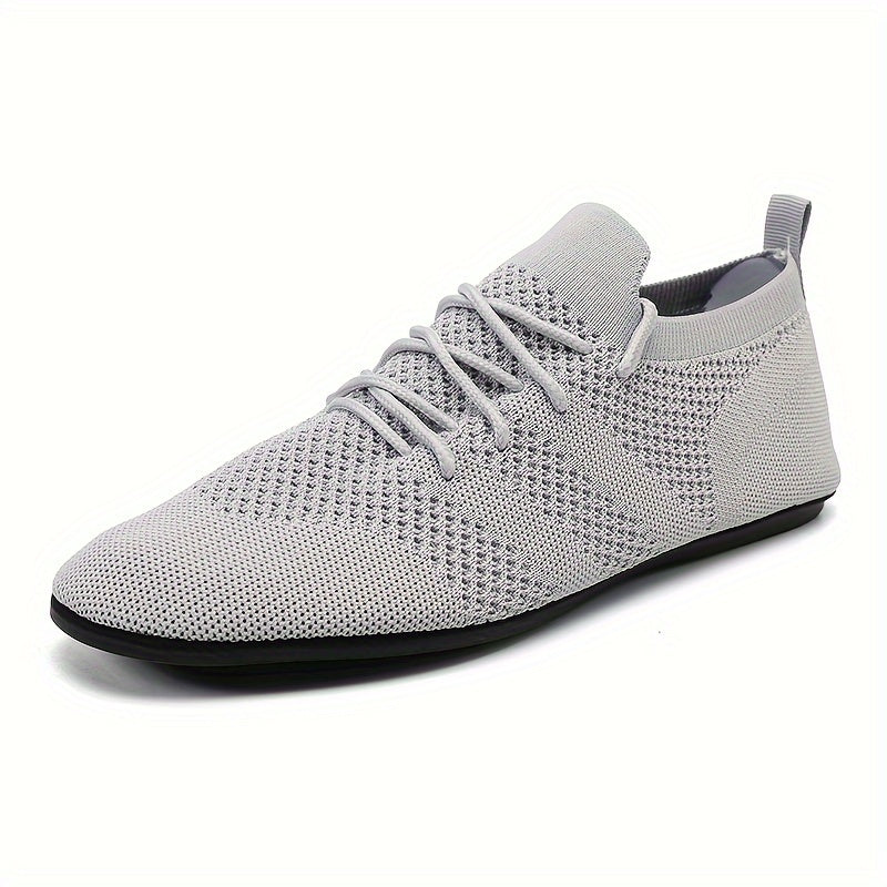 ComfyWalk Men's Shoes - Breathable, Non-Slip, Soft Sole Walking Shoes for Outdoor Activities with Durable Rubber Sole and Solid Color Woven Upper