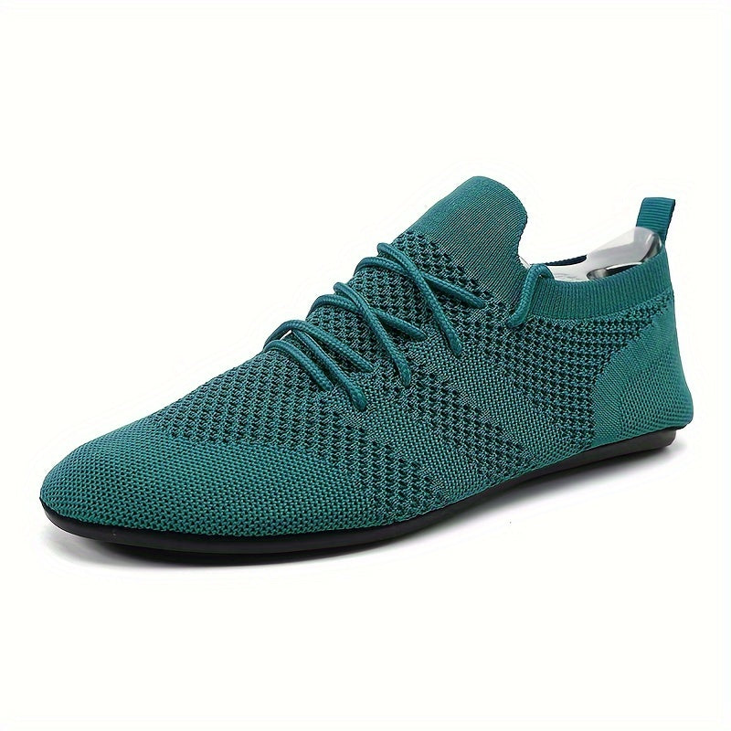 ComfyWalk Men's Shoes - Breathable, Non-Slip, Soft Sole Walking Shoes for Outdoor Activities with Durable Rubber Sole and Solid Color Woven Upper