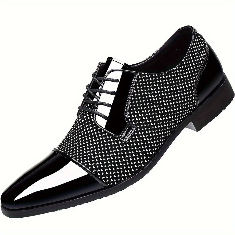 Men'S Dress Shoes Classic Lace-up Formal Oxfords Modern Tuxedo Business Casual Scale Pattern Comfort Formal Shoes For Men