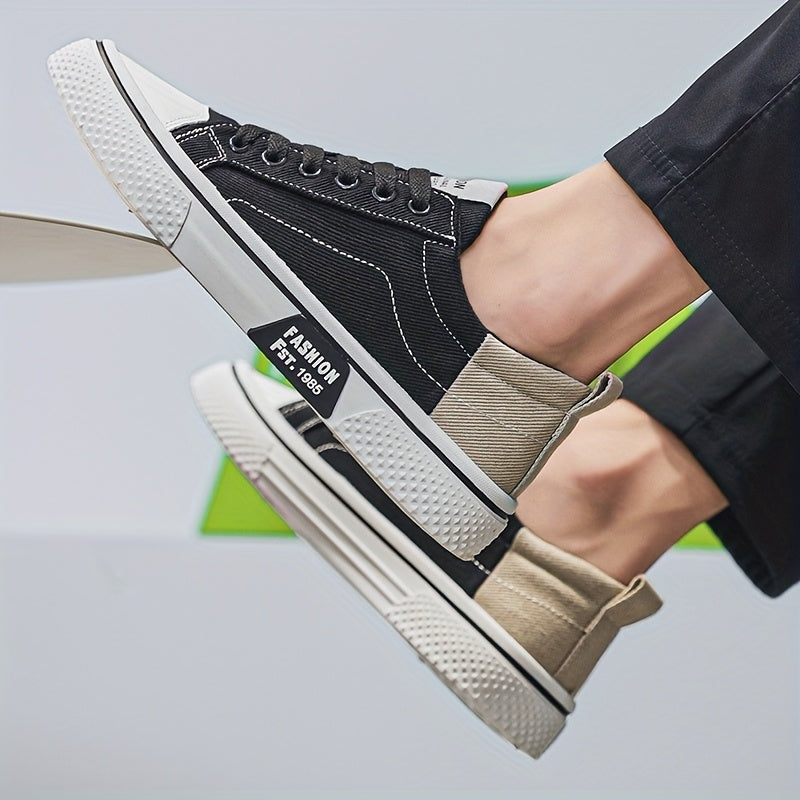 Men'S Sports And Leisure Shoes With Comfortable Lining Canvas Shoes, Simple And Trendy Outdoor Sports, Hiking Vacation, Casual And Fashionable Men'S Shoes