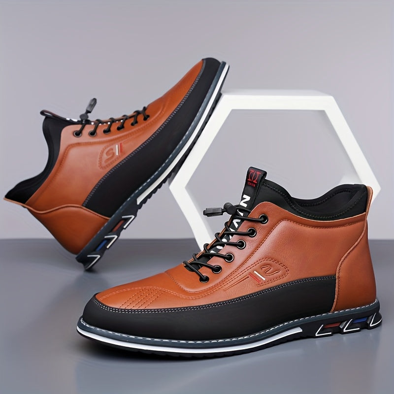 Large Men'S New Business Formal High Top Single Shoe Casual Office Professional Suit Set With Tie Up Soft Sole Men'S Shoes Trend