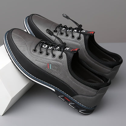 PLUS SIZE Non Slip Men's Casual Shoes With Adjustable Buckle, Comfy Soft Sole For Outdoor Activities
