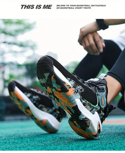 Men's shoes fashionable sports shoes breathable running shoes men's basketball shoes anti slip sports shoes