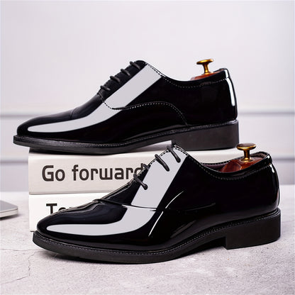 Men's Dress Shoes Classic Modern Formal Business Oxford Comfortable Tuxedo Casual Lace Up Derbys Shoes For Men