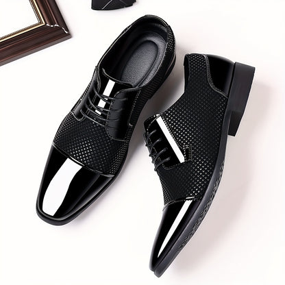 Men'S Dress Shoes Classic Lace-up Formal Oxfords Modern Tuxedo Business Casual Scale Pattern Comfort Formal Shoes For Men