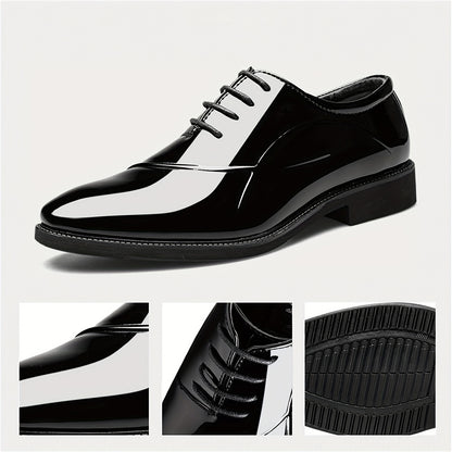 Men's Dress Shoes Classic Modern Formal Business Oxford Comfortable Tuxedo Casual Lace Up Derbys Shoes For Men