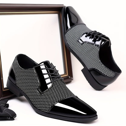 Men'S Dress Shoes Classic Lace-up Formal Oxfords Modern Tuxedo Business Casual Scale Pattern Comfort Formal Shoes For Men