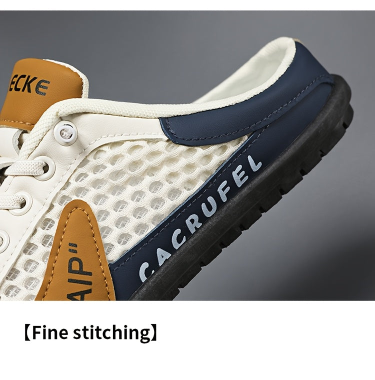 Zhenyuezu Fashion Men's Shoes Men's Trendy Versatile One Step Sports Sandals - Breathable Mesh Lightweight Wear Resistant Half Slippers - Spring And Summer Home Vacation Beach Casual Shoes