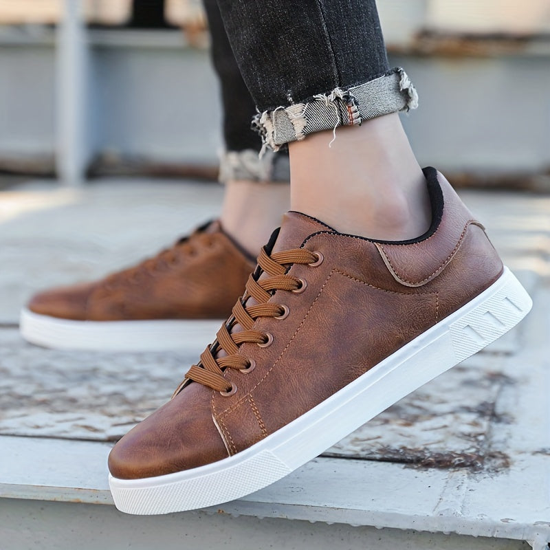 Men's shoes, business solid color, versatile, breathable. sports and leisure board shoes, street shoes