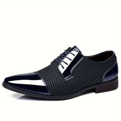 Men'S Dress Shoes Classic Lace-up Formal Oxfords Modern Tuxedo Business Casual Scale Pattern Comfort Formal Shoes For Men