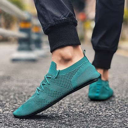 ComfyWalk Men's Shoes - Breathable, Non-Slip, Soft Sole Walking Shoes for Outdoor Activities with Durable Rubber Sole and Solid Color Woven Upper