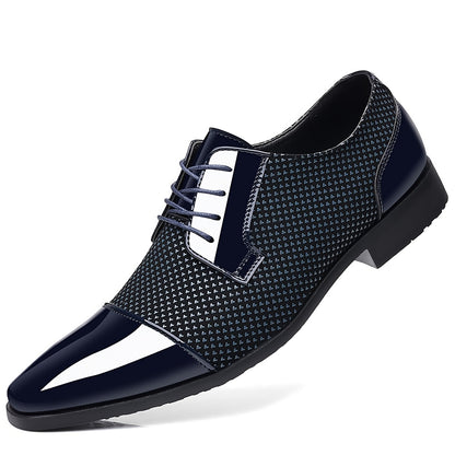 Men'S Dress Shoes Classic Lace-up Formal Oxfords Modern Tuxedo Business Casual Scale Pattern Comfort Formal Shoes For Men