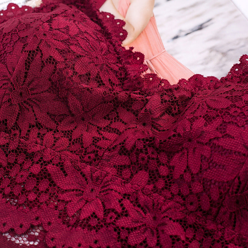 Women Lace Bra Sexy Lingerie French Bralette V Neck Cropped Bra Female Intimates Summer Seamless Underwear Embroidery Underwear