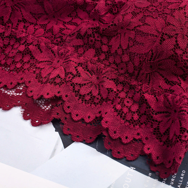 Women Lace Bra Sexy Lingerie French Bralette V Neck Cropped Bra Female Intimates Summer Seamless Underwear Embroidery Underwear