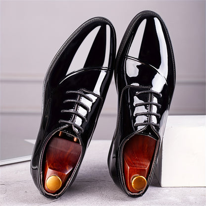 Men's Dress Shoes Classic Modern Formal Business Oxford Comfortable Tuxedo Casual Lace Up Derbys Shoes For Men