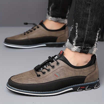 PLUS SIZE Non Slip Men's Casual Shoes With Adjustable Buckle, Comfy Soft Sole For Outdoor Activities