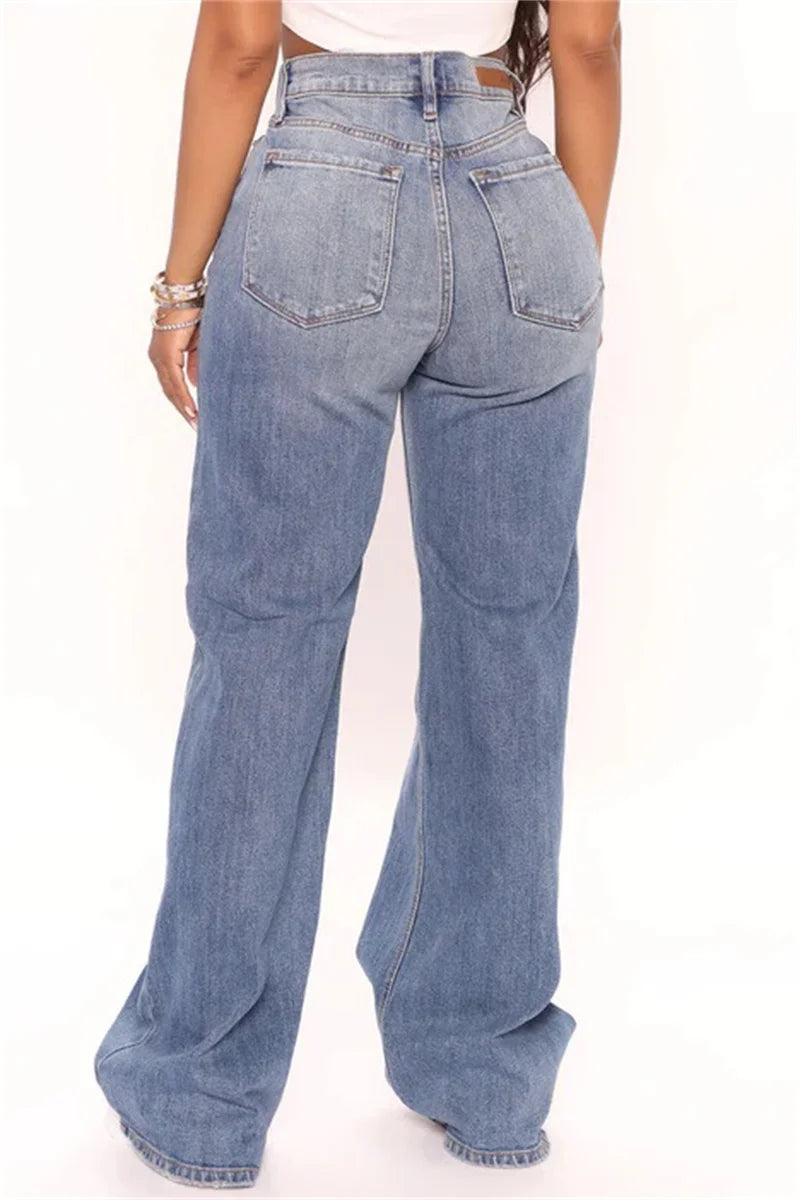 2022 New Y2K High Waist Baggy Jeans For Women Fashion Loose Denim Wide Leg Pants Casual Female Clothing XS-XL Drop Shipping