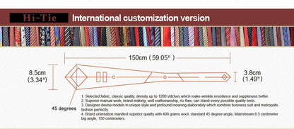 Hi-Tie Designer Silk Wedding Tie For Men Blue White Plaid Handky Cufflink Set Fashion Necktie For Men Business Party Wholesale