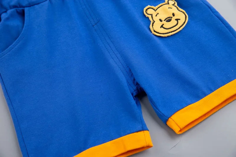 2021 Toddler Kids Short Sleeve Polo T-shirts + Shorts 2pcs Cartoon Mickey Children Baby Boys Girls Summer Tracksuit Clothes Suit