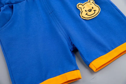 2021 Toddler Kids Short Sleeve Polo T-shirts + Shorts 2pcs Cartoon Mickey Children Baby Boys Girls Summer Tracksuit Clothes Suit