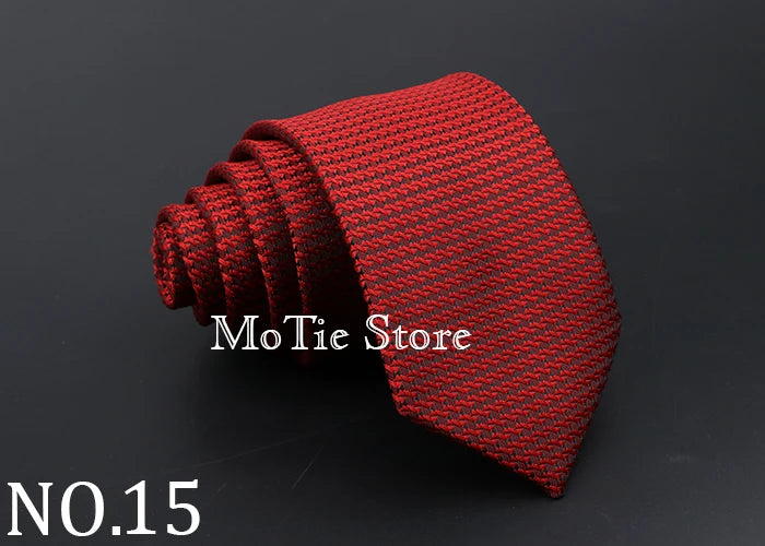 Classic Tie For Men Business Solid Color Stripe Plaid Dots 7cm Jacquard Wedding Dress Necktie Daily Wear Cravat Accessories Gift