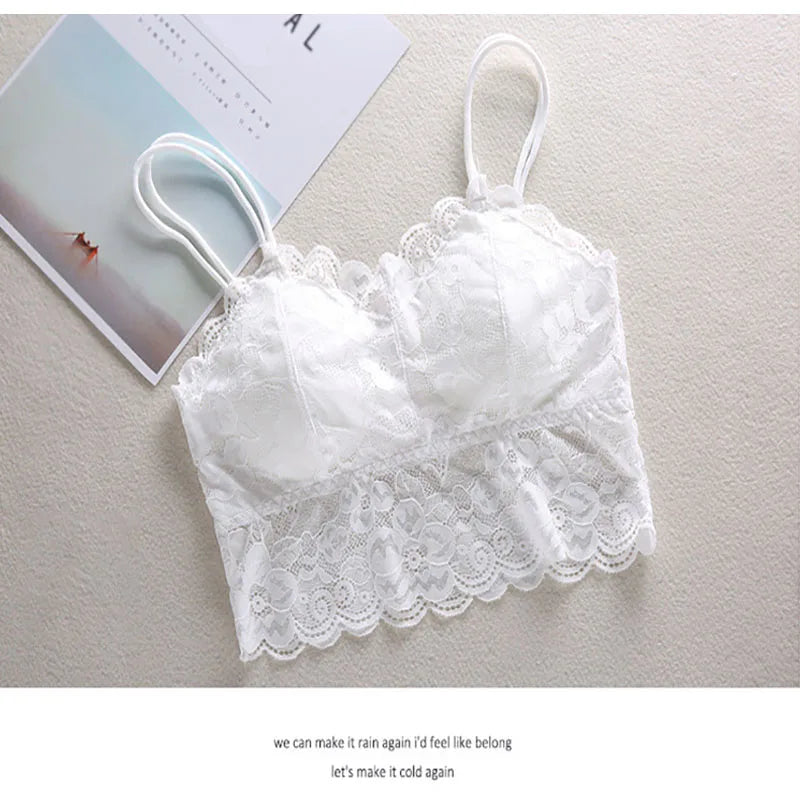 Fashion Women Bralette Bra Female Tops Hot Sale Female Lace Strap Wrapped Chest Shirt Top New Underwear Bras