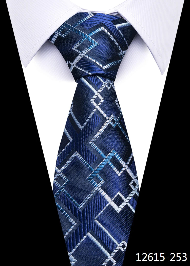 Tie For Men Necktie Fashion Brand Factory Sale 7.5 cm Gravatas Sliver Man's Plaid Shirt Accessories St. Valentine's Day