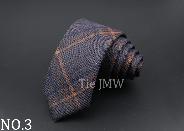 Mens Ties Classic Jacquard Striped Plaid Necktie 6cm  Skinny Neckties Polyester Narrow Collar Suit Shirt Tie Accessories Gift